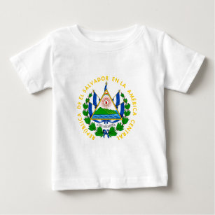 Camiseta Para Bebê El Salvador - emblema/bandeira/brasão/símbolo