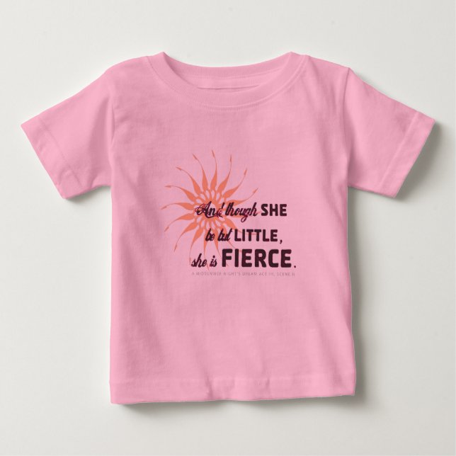 Camiseta Para Bebê Ela É Feroz - Burst (Frente)