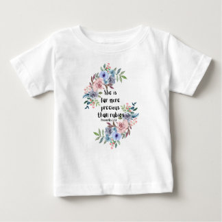 Camiseta Para Bebê Ela é muito mais Precioso que rubis