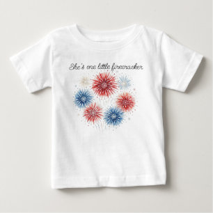 Camiseta Para Bebê Ela é um pequeno foguete
