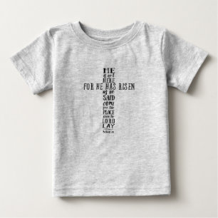 Camiseta Para Bebê Ele Ressuscitou - Mateus 28:6