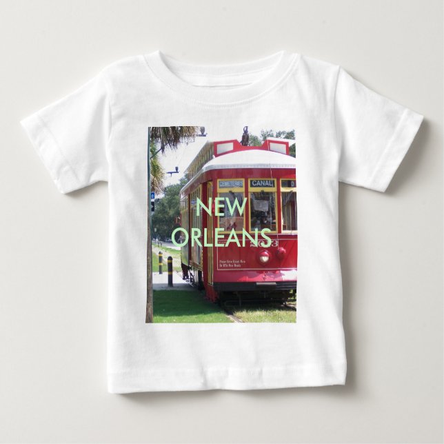 Camiseta Para Bebê Eléctrico de Nova Orleães (Frente)