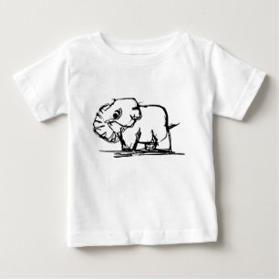 Camiseta Para Bebê Elefante