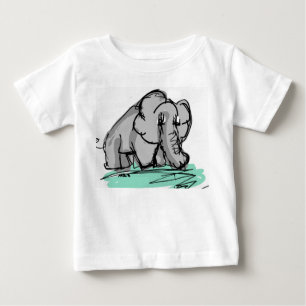 Camiseta Para Bebê Elefante