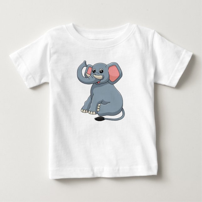 Camiseta Para Bebê Elefante (Frente)