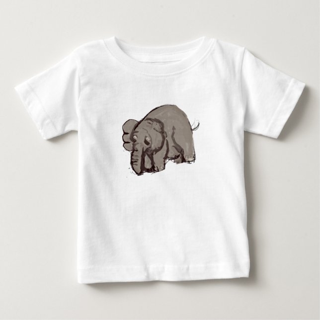 Camiseta Para Bebê Elefante (Frente)