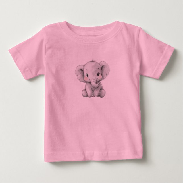 Camiseta Para Bebê elefante bebê (Frente)
