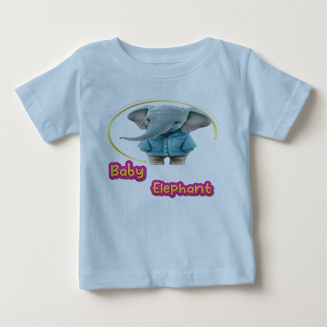 Camiseta Para Bebê Elefante Bebê (Frente)