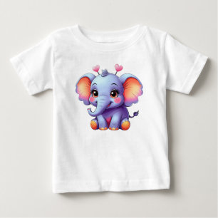 Camiseta Para Bebê Elefante Bonito Adorável: Charme Encantador