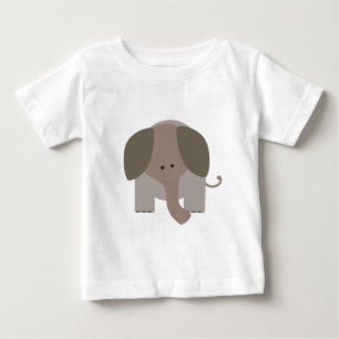 Camiseta Para Bebê Elefante bonito de Brown