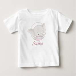 Camiseta Para Bebê Elefante Bonito E Engraçado Personalizado