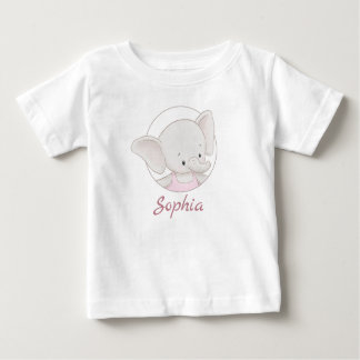 Camiseta Para Bebê Elefante Bonito E Engraçado Personalizado