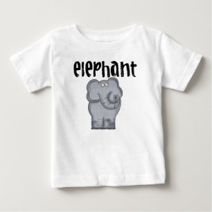 Camiseta Para Bebê Elefante cinzento