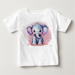 Camiseta Para Bebê Elefante com impressão de elegância moderna