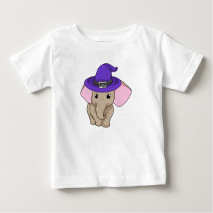 Camiseta Para Bebê Elefante como Mago