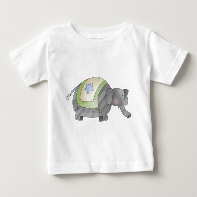 Camiseta Para Bebê Elefante de Circo (Frente)