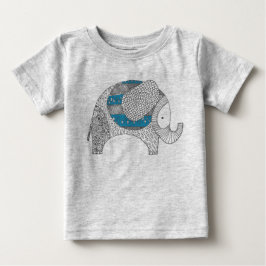 Camiseta Para Bebê Elefante de rabisco. Macacãozinho para Bebês.