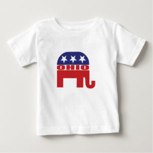 Camiseta Para Bebê Elefante do republicano de Ohio