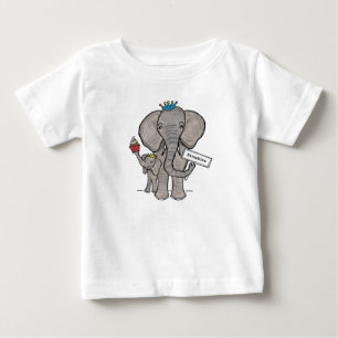 Camiseta Para Bebê Elefante e bebê lindos personalizados