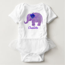 Elefante Hibisco Aquarela Personalizável
