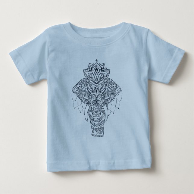 Camiseta Para Bebê Elefante inspirado (Frente)