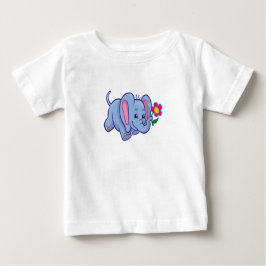 Camiseta Para Bebê Elefante Love