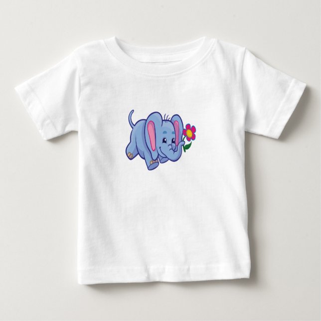 Camiseta Para Bebê Elefante Love (Frente)
