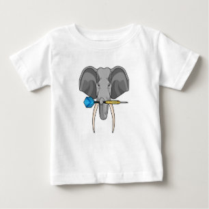 Camiseta Para Bebê Elefante nas Trevas com Dart