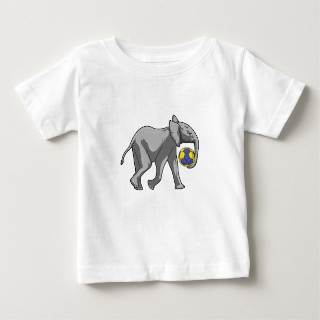 Camiseta Para Bebê Elefante no Esportes de Andebol (Frente)