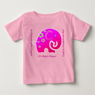 Camiseta Para Bebê Elefante Nunca Esquece (Personalizado Onsie)