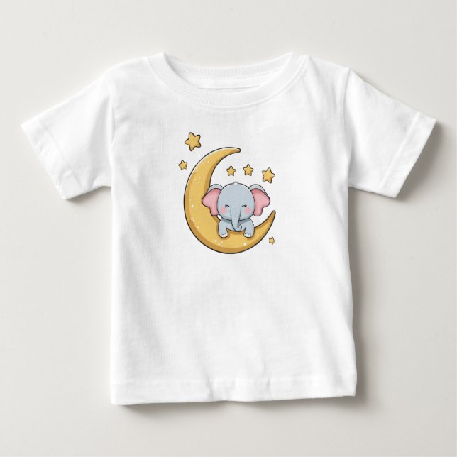 Camiseta Para Bebê Elefante para Bebê (Frente)