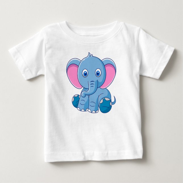 Camiseta Para Bebê Elefante para Bebê (Frente)