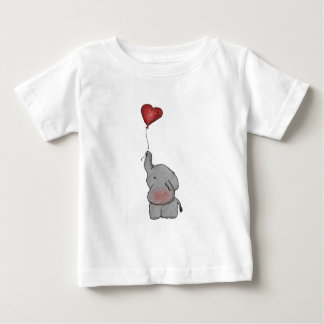 Camiseta Para Bebê Elefante que guardara o balão