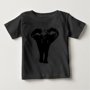 Camiseta Para Bebê Elefante Única Arte Pop