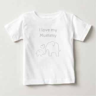 Camiseta Para Bebê Elefantes bonitos adoram minha camiseta de bebê mã