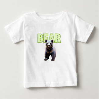 Camiseta Para Bebê Elegância de Urso: Design de Perca Icônica