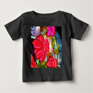 Camiseta Para Bebê Elegância Elétrica em Rosa