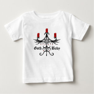 Camiseta Para Bebê Elegante Gótico candelabro design