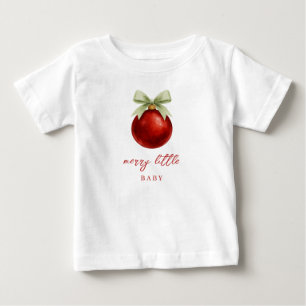 Camiseta Para Bebê Elegante Natalzinho Alegre Fofo