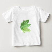 Elegantes folhas de samambaia em aquarela verde na