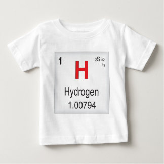 Camiseta Para Bebê Elemento individual do hidrogênio da mesa