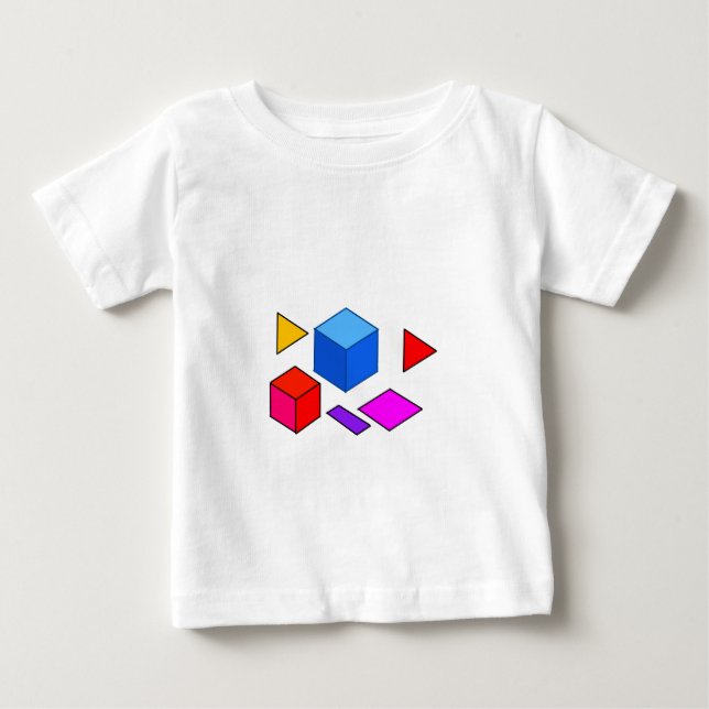 Camiseta Para Bebê Elementos Geométricos Abstratos para Minimalista (Frente)