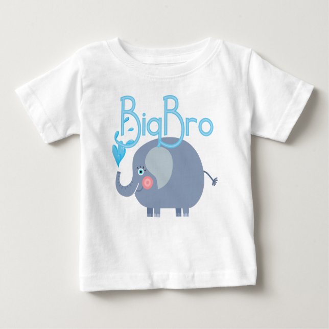 Camiseta Para Bebê Elephant Big Bro (Frente)