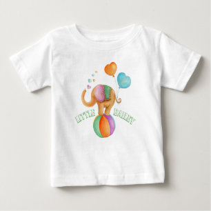 Camiseta Para Bebê Elephant circus watercolor