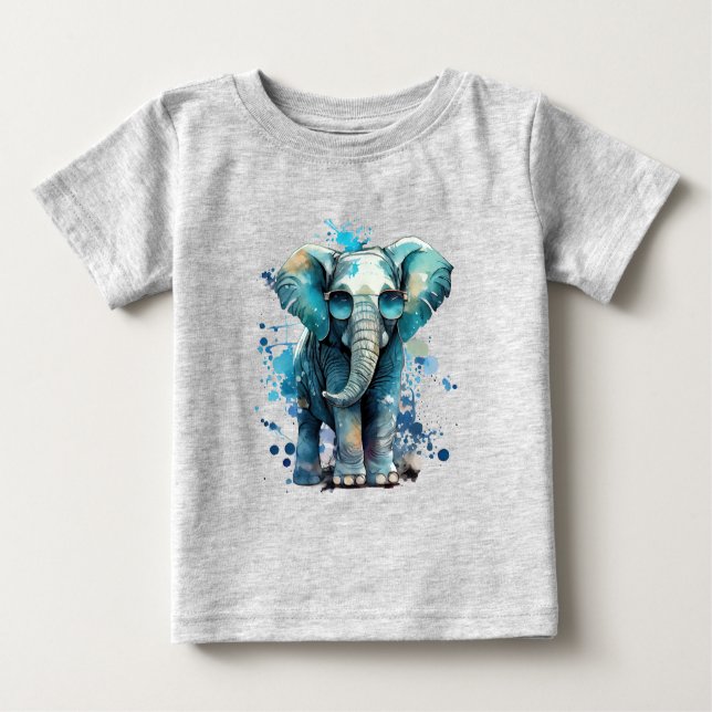 Camiseta Para Bebê Elephant Elegance (Frente)