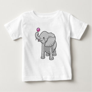 Camiseta Para Bebê Elephant Lollipop