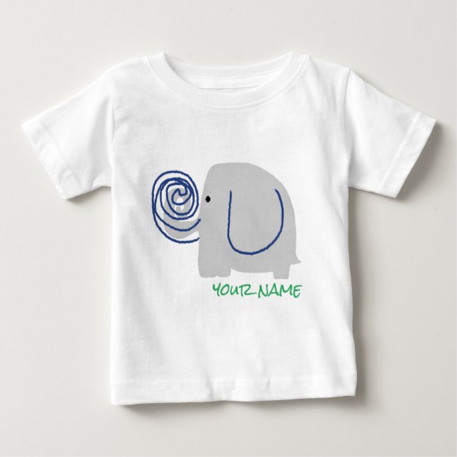 Camiseta Para Bebê elephant T-shirt (Frente)