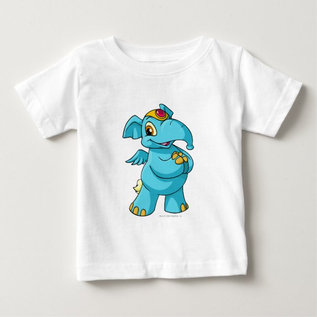 Camiseta Para Bebê Elephante Blue (Frente)