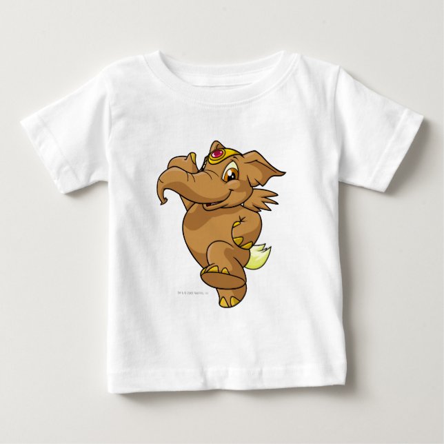 Camiseta Para Bebê Elephante Brown (Frente)
