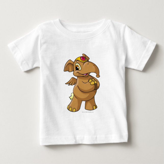 Camiseta Para Bebê Elephante Brown (Frente)